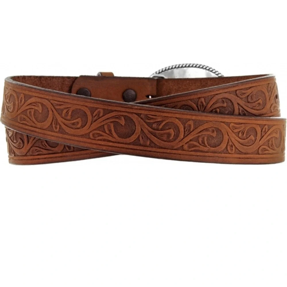 Justin Boots Western Scroll Heart Belt